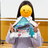 小1・11月の工作②クリスマスハウス