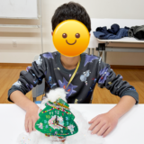 小2・11月の工作①クリスマスとけい